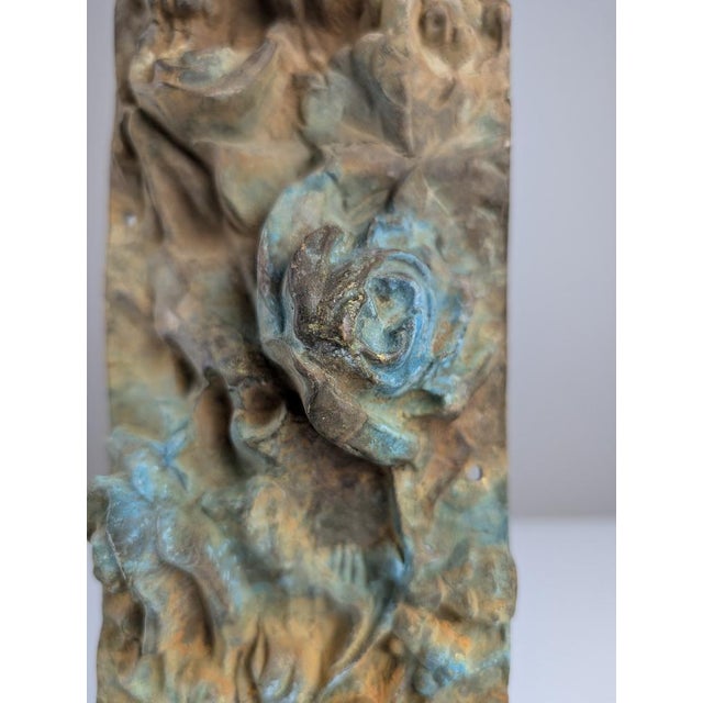 Antique Bronze Relief of Nature and Birds, 1900s For Sale - Image 10 of 11