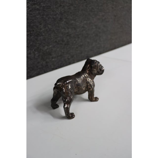 English Sterling Silver Bulldog Figurine For Sale - Image 3 of 15
