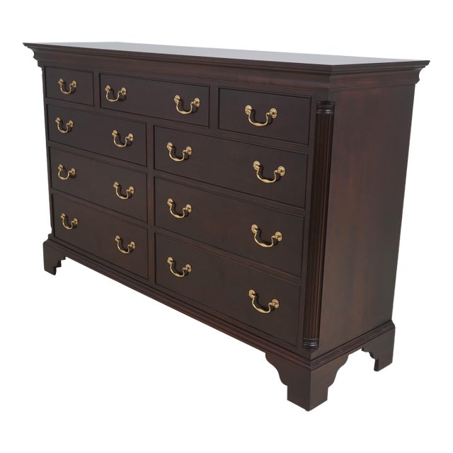 Stickley Cherry Chippendale Large Bedroom Dresser For Sale