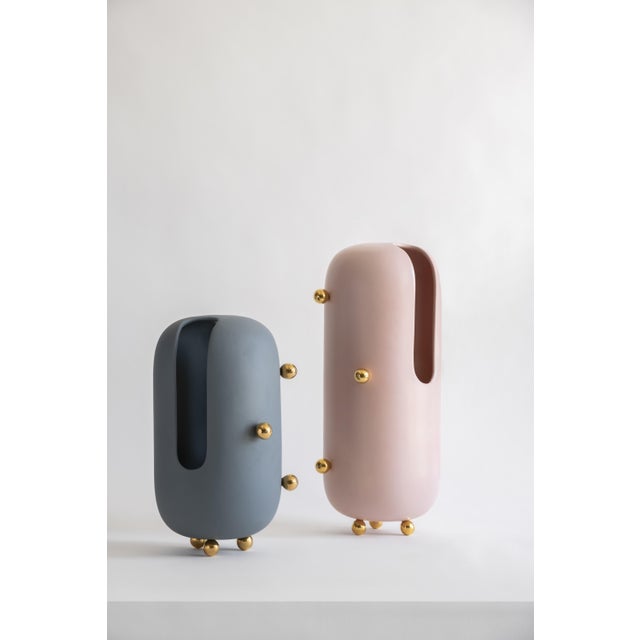 Not Yet Made - Made To Order Small Teal Anfore Vase by Zpstudio For Sale - Image 5 of 6