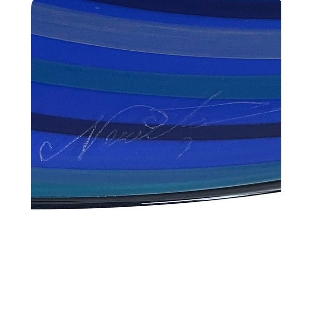 2010s Nemtoi Fine Glass Art Sculptural Platter- Signed For Sale - Image 5 of 8