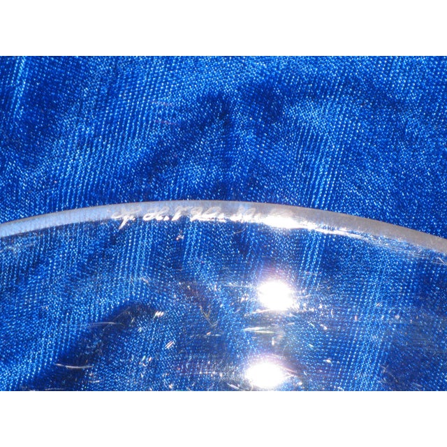 Transparent Glass Plate Art Nouveau Orrefors wheel Engraved Nude stars 1920's-30's Art Deco For Sale - Image 8 of 18