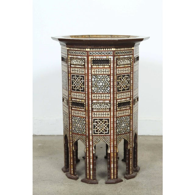20th Century Moorish Side Tables Inlaid - a Pair For Sale - Image 10 of 11
