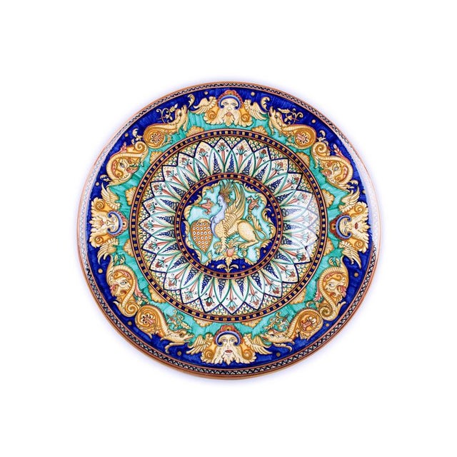 Contemporary Copper Green Dragons Plate by deBlona For Sale - Image 3 of 10