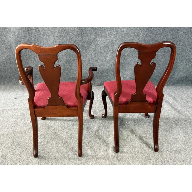 Vintage Hickory Attributed Chair 7 Piece Solid Mahogany Dining Set For Sale In Raleigh - Image 6 of 18