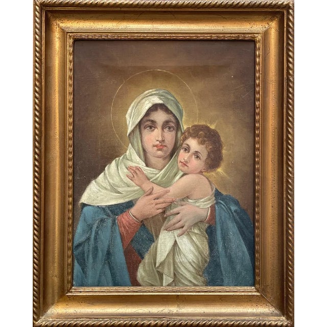 Tresoldi, Madonna and Child, Oil Painting on Canvas, Framed For Sale