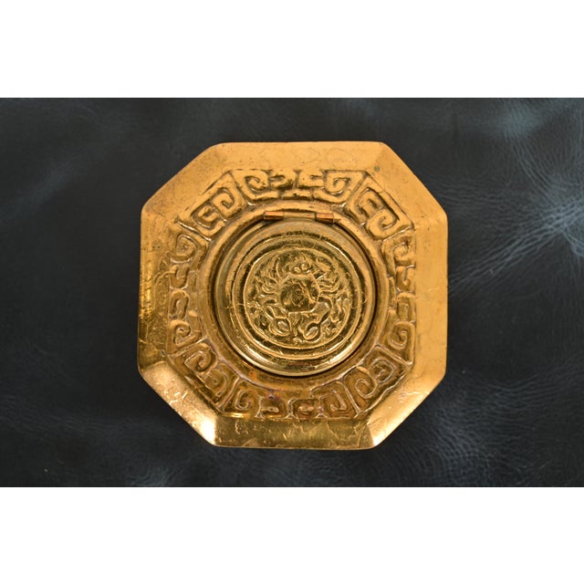 Early 20th Century Tiffany Studios New York Zodiac Bronze Doré Inkwell For Sale - Image 5 of 15