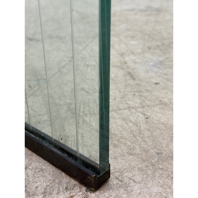 Angelo Cortesi Etched Waterfall Coffee or Cocktail Table for Fiam, Italy 1980s For Sale - Image 9 of 18