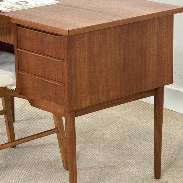 Wood Mid-Century Modern Danish Teak Desk, 1960s For Sale - Image 7 of 12