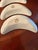 Antique J & E Mayer Semi Vitreous China Crescent Bone Plates 1881-1899 - Set of 6 For Sale - Image 4 of 15