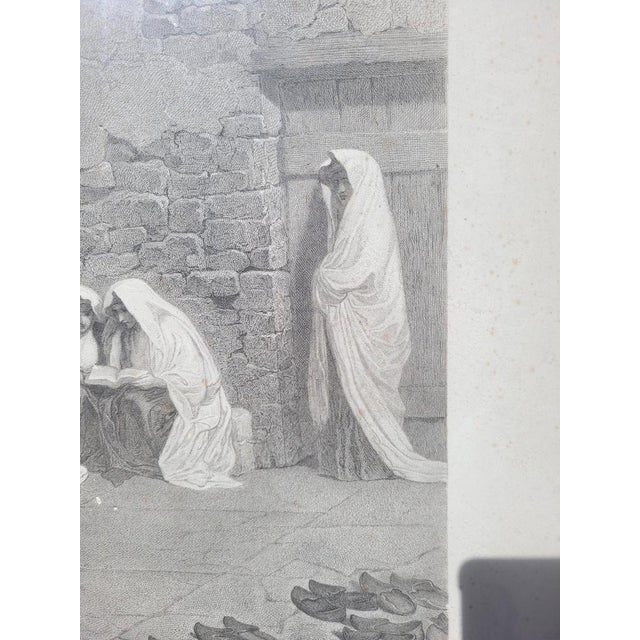 Alexandre Bida, The Jews in Front of the Solomon Wall, Engraving, 19th Century, Framed For Sale - Image 6 of 18