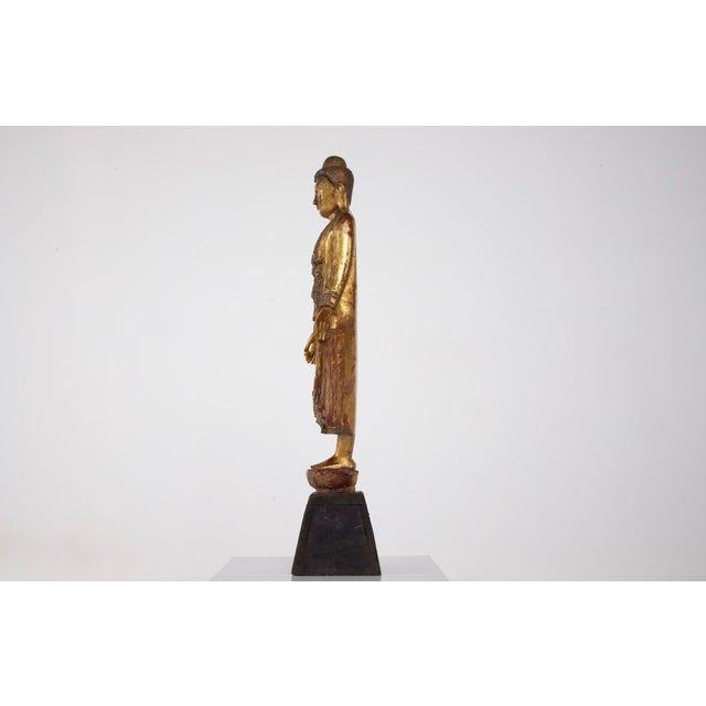 Burmese Artist, Mandalay Buddha Sculpture, 19th Century, Wood For Sale - Image 3 of 11
