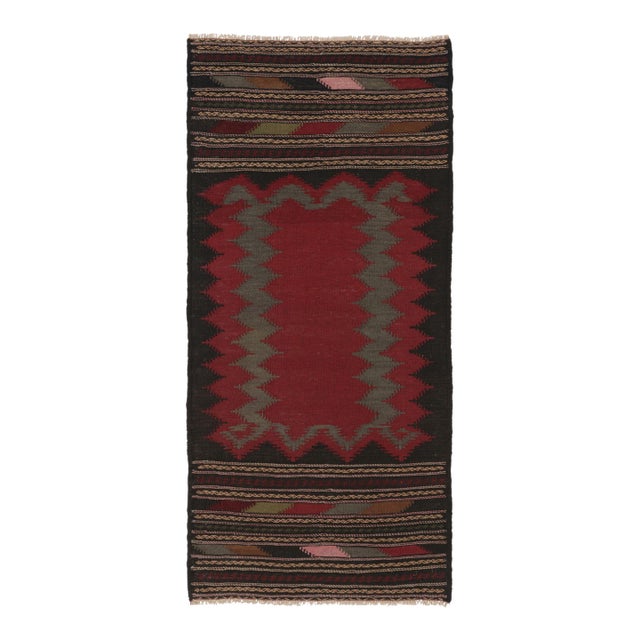 Vintage Persian Kilim Runner, Tribal Pattern With Playful Chevrons - Rug & Kilim For Sale