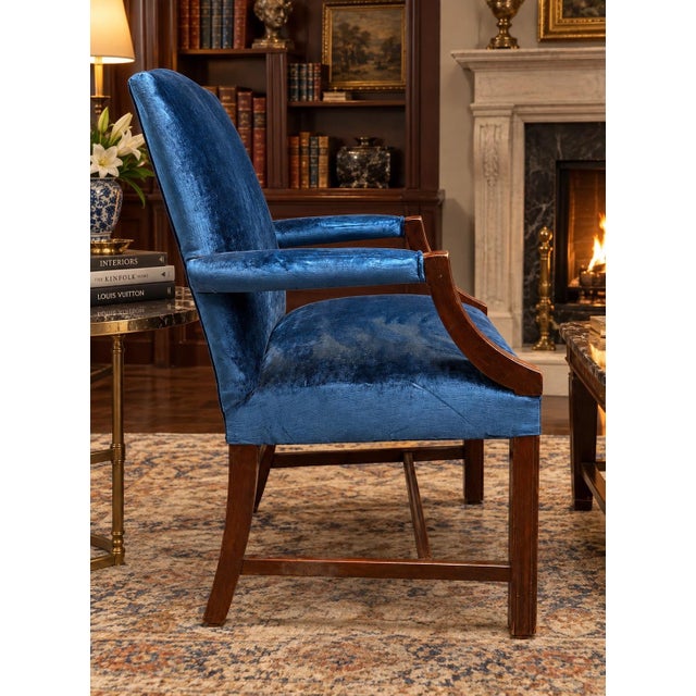 Wood Early 19th Century English Regency Armchairs For Sale - Image 7 of 8