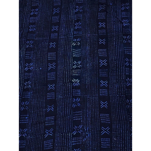 Fine Indigo Cloth - Mossi Tribe Burkina Faso 60" H by 39" W For Sale In New York - Image 6 of 6