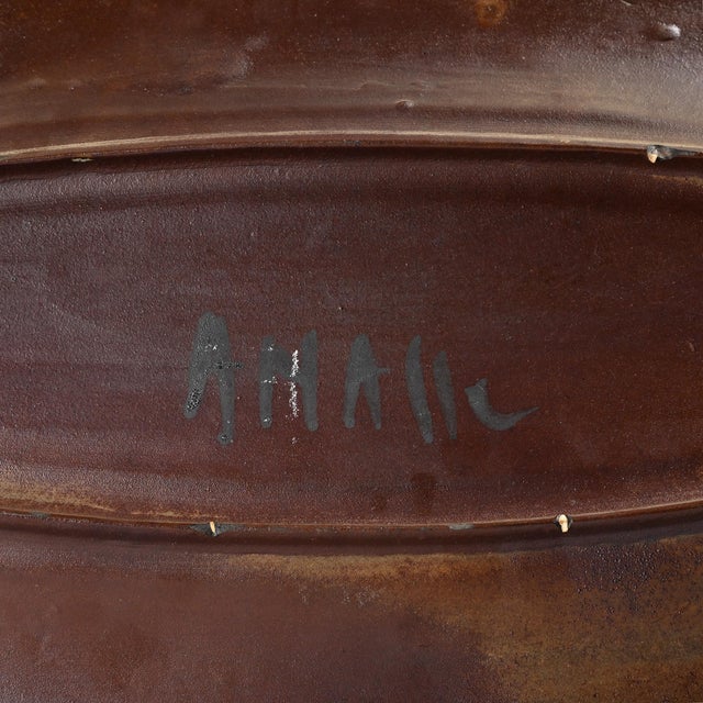 Large Ceramic Platter from Michel Anasse, France, 1960s For Sale - Image 9 of 11