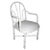 White Pair of French Faux Bamboo Armchairs For Sale - Image 8 of 8
