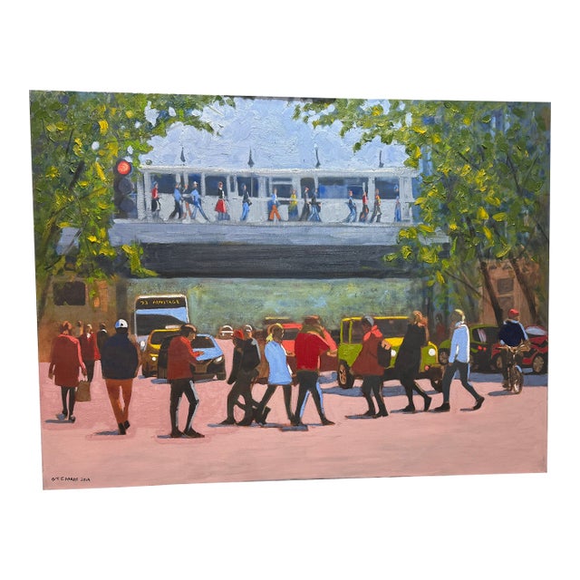 How better to describe Life in the City. . .People! Masses of them getting on and off elevated trains. People! Crossing...