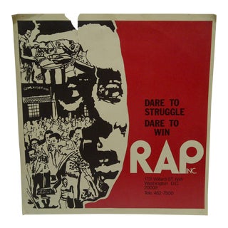 Vintage Poster Regional Addiction Prevention "Dare to Struggle - Dare to Win", 1970 For Sale