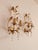 Hollywood Regency Hand-Forged Gold Leaf Gilded Floral 2-Light Wall Lamp with Crystals, 1950s For Sale - Image 16 of 18