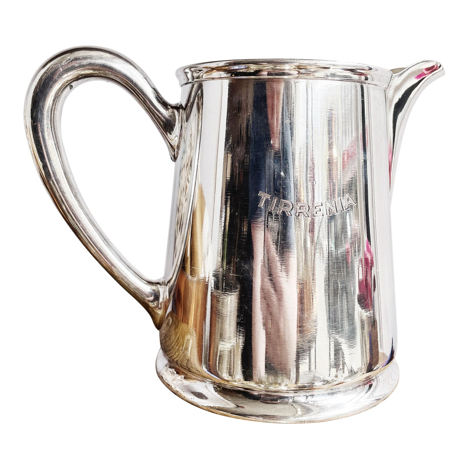 Vintage Silver Water Pitcher From Tirrenia Italian Ocean Liner Chairish