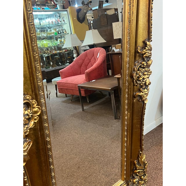 Renaissance Large Gold Roccoco Italian Style Vintage Mirror For Sale - Image 3 of 9