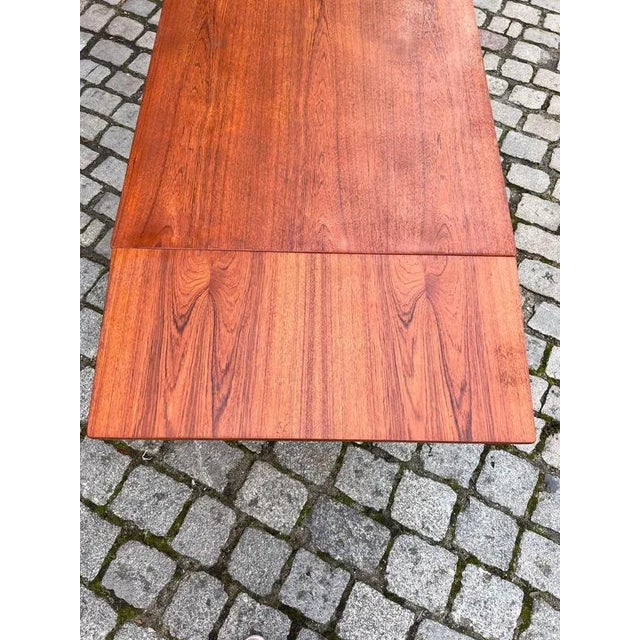 Extendable Dining Table in Teak For Sale - Image 6 of 11