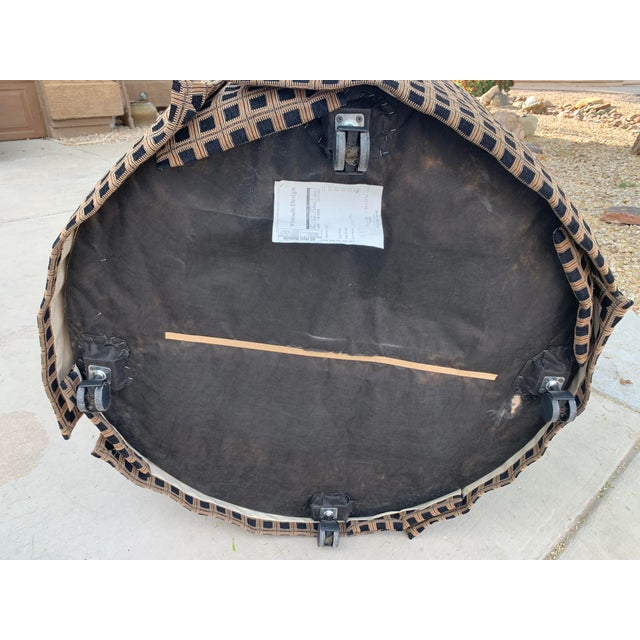 Traditional Round Skirted Ottoman | Chairish