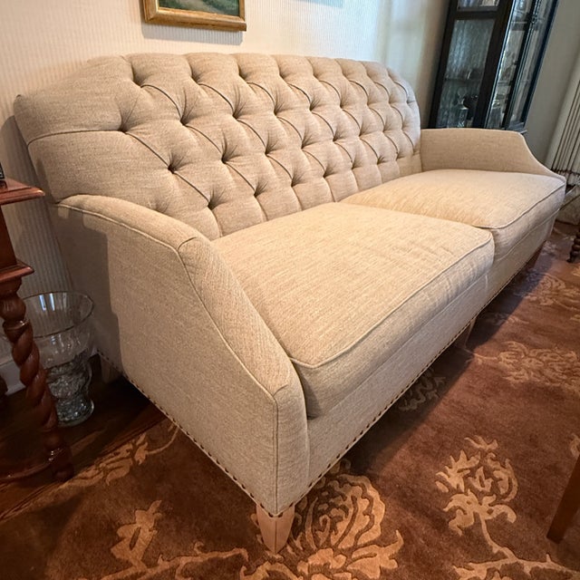 Tufted Back Taylor King Sofa For Sale In Washington DC - Image 6 of 11