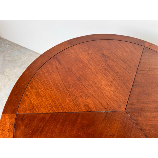 Vintage Baker Furniture Milling Road Walnut Top and Metal Accent Table For Sale In Miami - Image 6 of 12