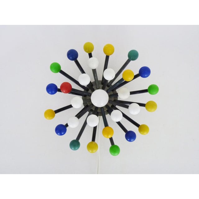 Vintage Pistillino Wall Lamp in Silver Plastic by Studio Tetrarch for Valenti, Italy, 1970s For Sale - Image 3 of 11