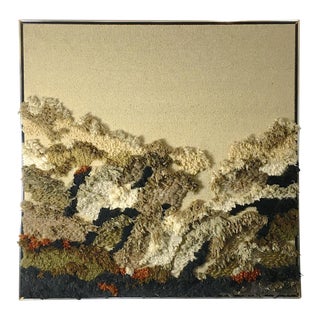 1960s Vintage Robert Kidd Fiber Art Woven Wall Hanging For Sale