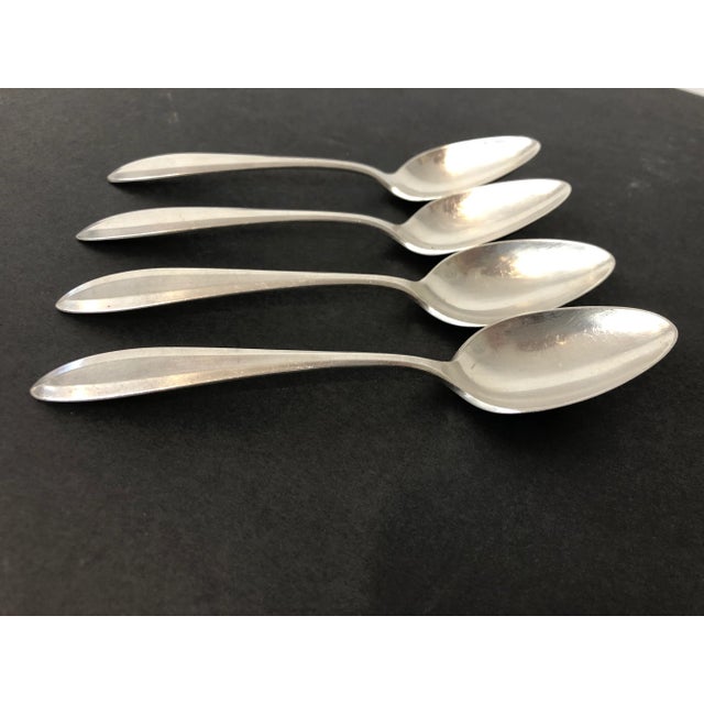 Community Antique Community Silver Plated Tea Spoons S/4 For Sale - Image 4 of 5