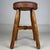 Brown Antique Oak Upholstered Stool, 1800s For Sale - Image 8 of 11