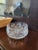 Transparent Vintage Crystal Cut Round Bowl For Sale - Image 8 of 12
