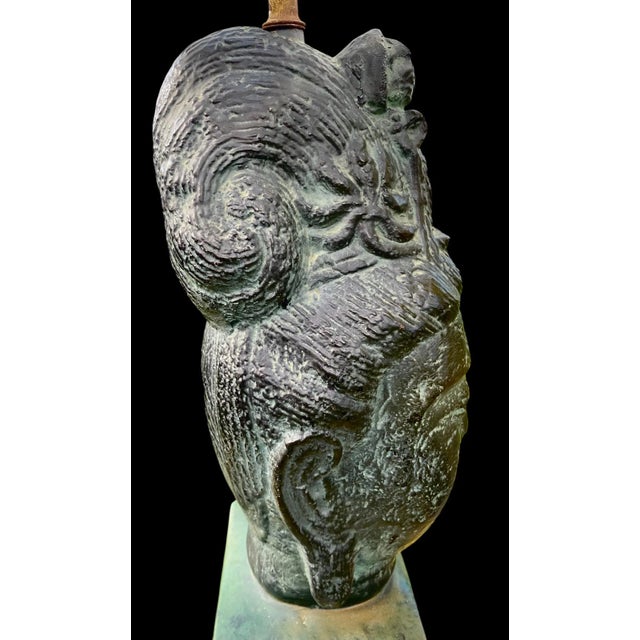 Designed in the 1950s by James Mont, this mid century Tara Buddha bust vintage table lamp is a true statement piece for...