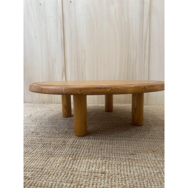 Round Pine Coffee Table by Charlotte Perriand for Les Arcs, France, 1960s For Sale - Image 10 of 12