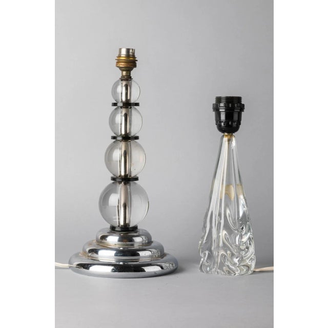 Vintage French Crystal Table Lamp, 1940s For Sale - Image 6 of 7