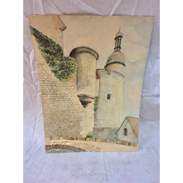 Mid 20th Century French Watercolor Painting, Bourbon L' Archambault For Sale - Image 4 of 10