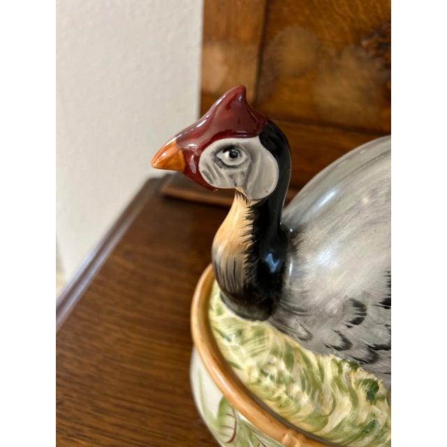 English 19th-Century Staffordshire Guinea Fowl Ceramic Tureen For Sale - Image 3 of 7