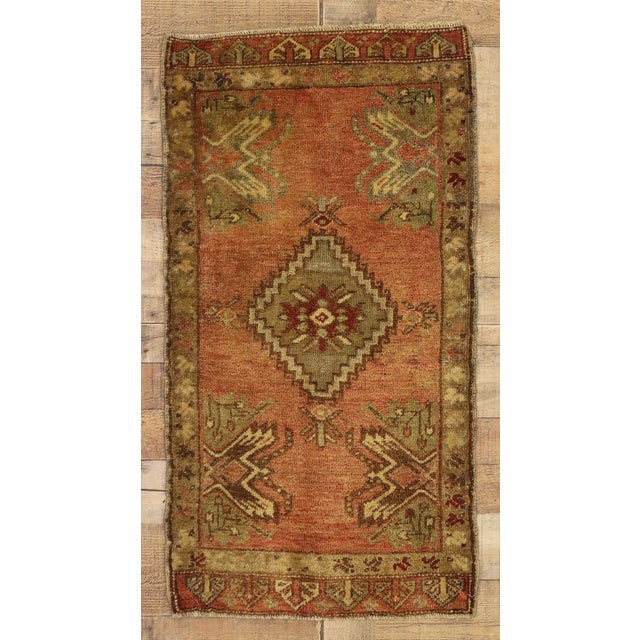 Brick Red Vintage Turkish Yastik Rug - 01'09 X 03'04 For Sale - Image 8 of 8