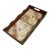 1970s Wooden and Tile Italian Style Decorative Tray For Sale