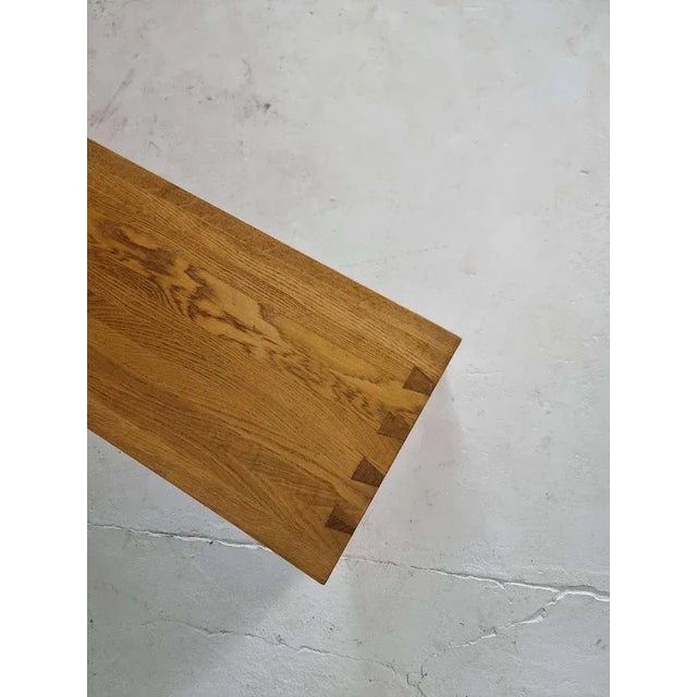 Light Yellow Brutalist Bench & Cabinet in Oak For Sale - Image 8 of 11