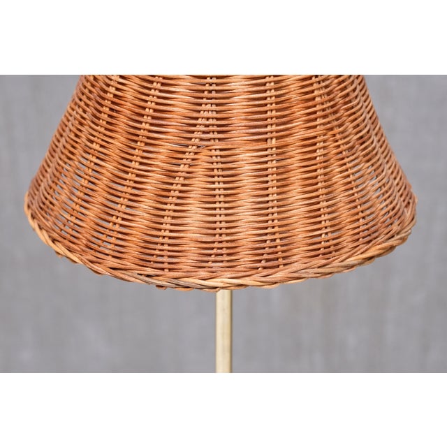 Table Lamps in Brass, Glass and Rattan from Falkenbergs Belysning, 1960s, Set of 2 For Sale - Image 6 of 12