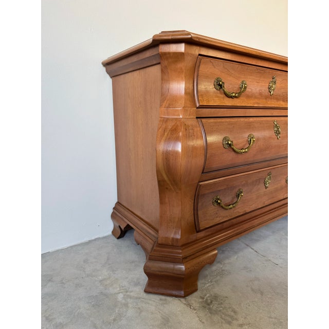 Brown Vintage Century Furniture Three Drawers Bombe Chest For Sale - Image 8 of 12