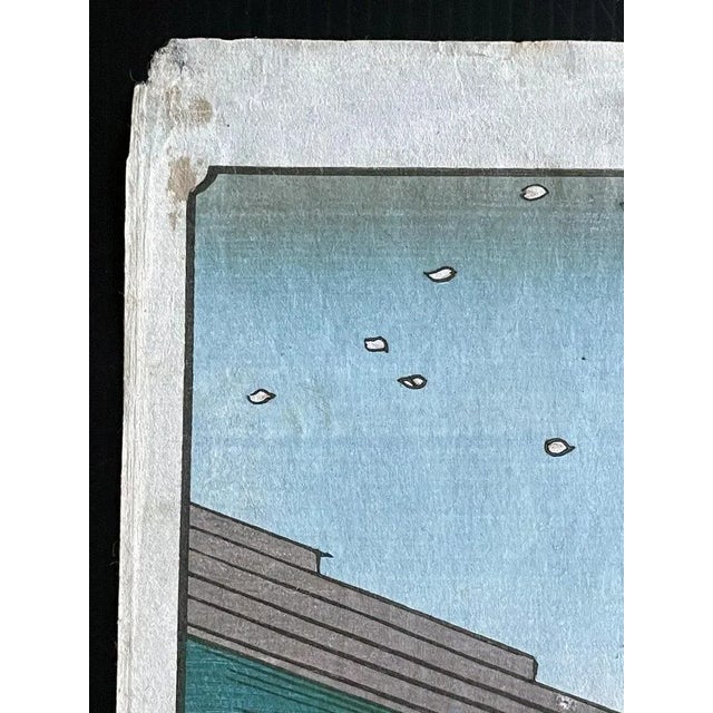 Mid 19th Century Japanese Woodblock Print One Hundred Famous Views of Edo by Utagawa Hiroshige For Sale - Image 9 of 10