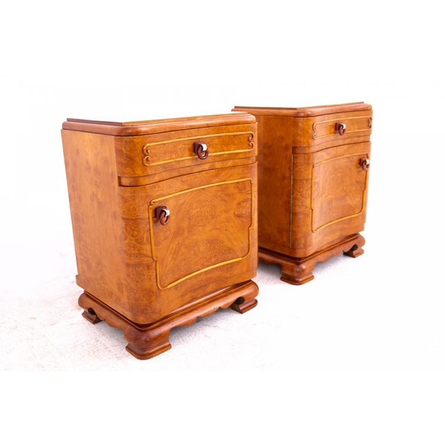 Vintage Polish Art Deco Nightstands, 1930, Set of 2 For Sale - Image 12 of 15