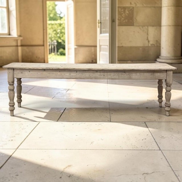 English 19th Century Stripped English Pine Dining Table For Sale - Image 3 of 18