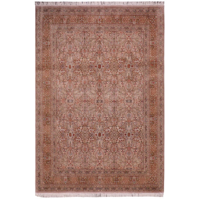 Intricate Tabriz Pak-Persian Gray/Copper Wool Rug - 8'1'' X 10'3'' For Sale - Image 9 of 9