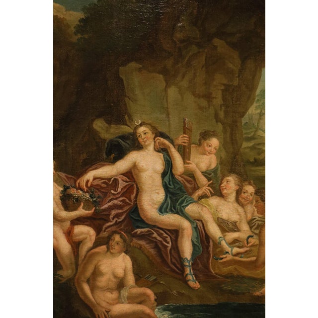 Rococo Circle of Antoine Coypel, Diana Bathing with the Nymphs, 1720, Oil on Canvas For Sale - Image 3 of 14
